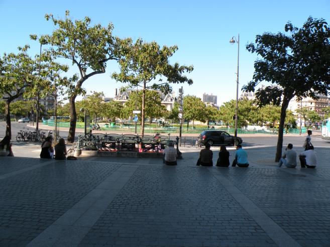  la place d'Italie sous la chaleur du mois d'Aout